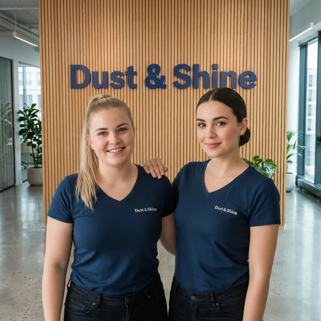 Dust & Shine asiakaspalvelutiimi Espoossa valmiina auttamaan ja vastaamaan kotisiivouksen kysymyksiin