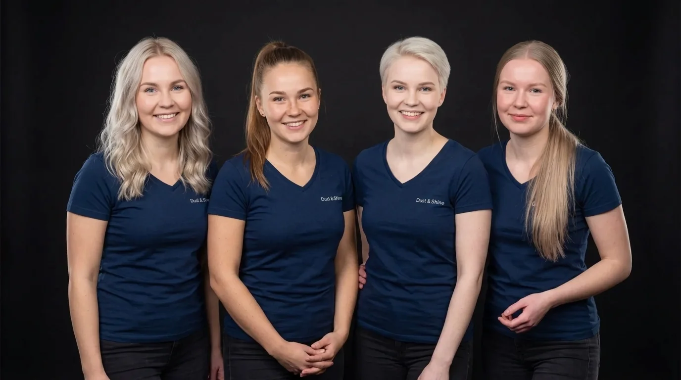 Luotettava siivoustiimi, joka toimii sovitusti ja pitää kiinni kotisiivouksen käytännöistä Espoossa
